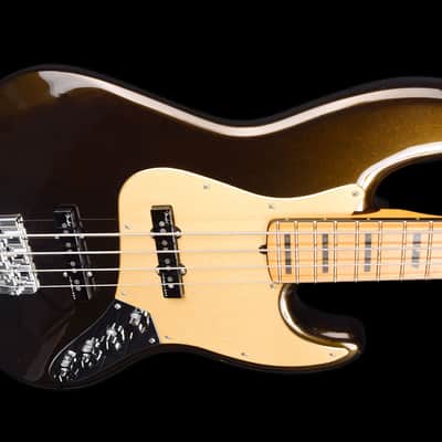 Fender American Ultra Jazz Bass with Maple Fretboard 2023 - Texas Tea image 4