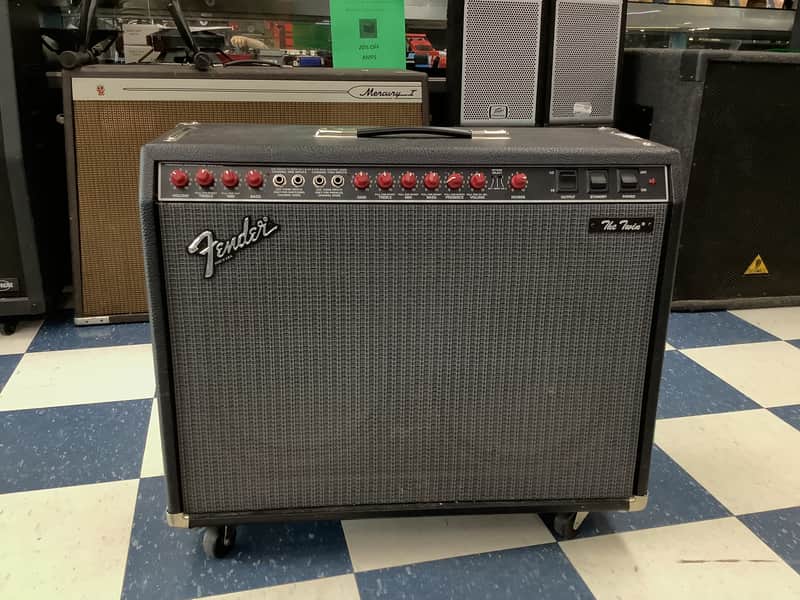 Fender The Twin- Red Knob 1987-1994 - Black Tolex image 1
