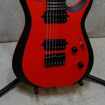 NEW! Jackson Pro Plus Series DK Modern MDK7 HT guitar Satin Red w/ Black bevels image 2