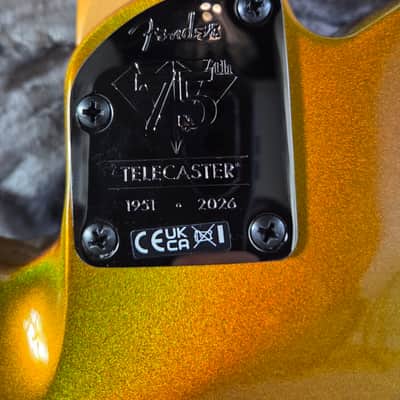 Fender 75th Anniversary American Ultra II Telecaster Liquid Gold W/Case image 8