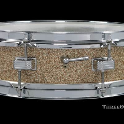 1960s Ludwig Pre-Serial Downbeat Snare Drum Keystone Champagne :  4 x 14 image 8