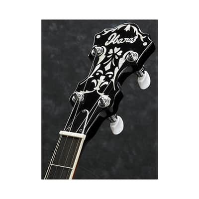 Ibanez B300 5-String Banjo, 22 Frets, Mahogany Neck, Rosewood Fretboard, Abalone Resonator Binding image 16