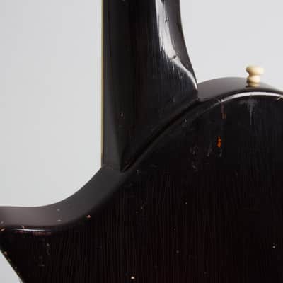Magnatone  Mark III Deluxe Solid Body Electric Guitar (1957), ser. #53424, original brown hard shell case. image 13