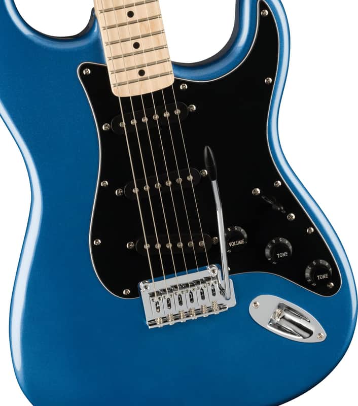 Squier Affinity Series Stratocaster, Maple Fingerboard, Black Pickguard, Lake Placid Blue image 1