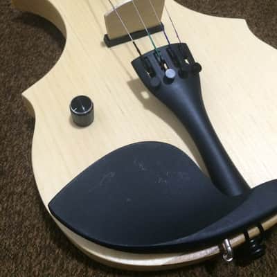 4/4 violin. Handmade flat top, solid body electric with frets. image 2