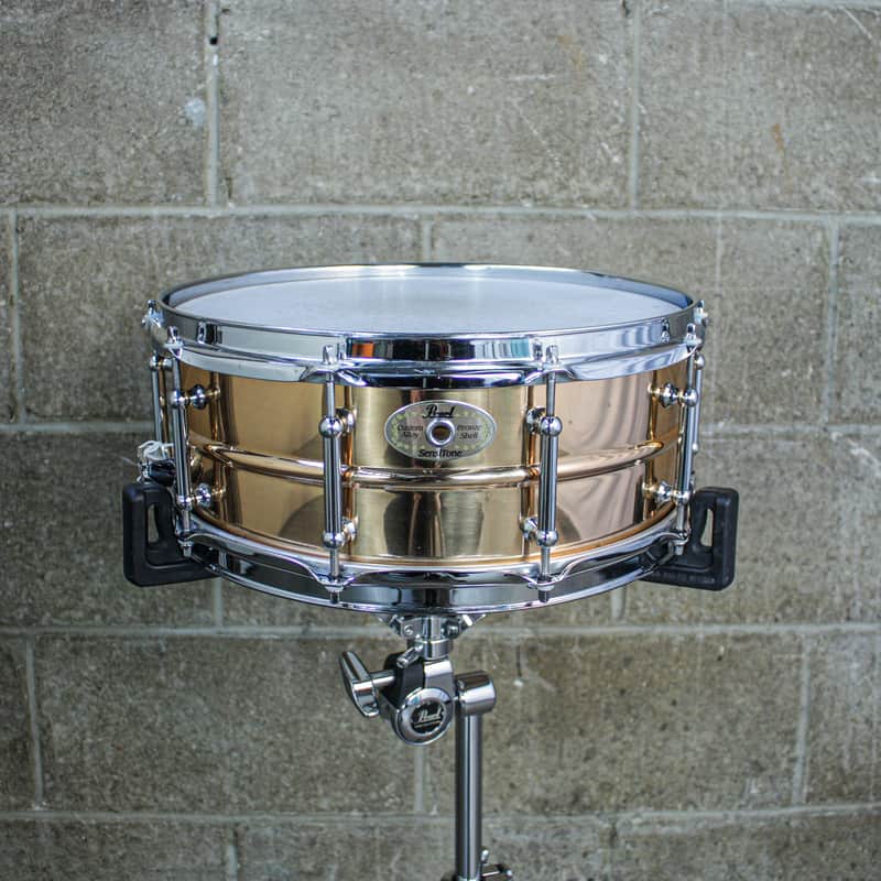 Pearl 5.5" x 14" Pearl Bronze Sensitone Snare Drum with Tube Lugs - Early 2000's image 1
