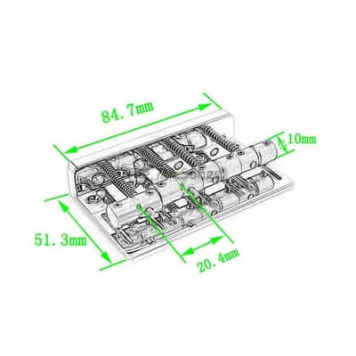 4 String Precision Jazz Bass Brass Materiel Bridge image 5