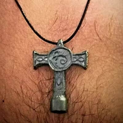 Tuning-Drumkey/Stimmschlüssel, Halskette Keltische Kreuz/Celtic Cross Gothic image 4
