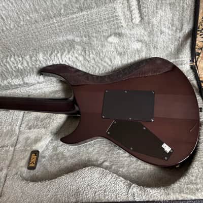 2014 ESP E-II Horizon-III FR EMG STBLKSB - LIKE NEW - EMG’s Floyd Rose Flame Top Neck-Thru VIDEO! image 7