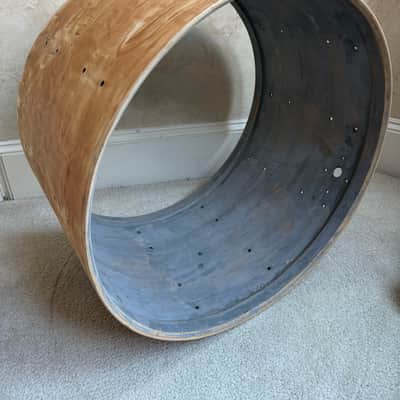 Rogers Holiday Swivomatic Era 22” x 14 Inch Bass Drum Shell Project 60s - Natural image 1