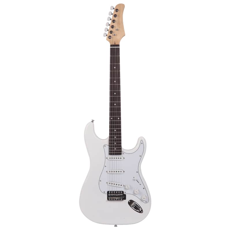 Ukscs Rosewood Fingerboard Electric Guitar - White image 1