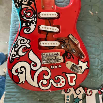 Partscaster Jimi Monterey Strat - Hand painted image 11