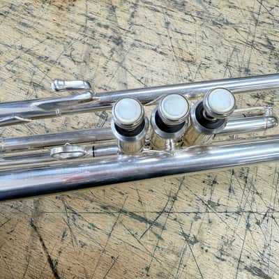 Vintage Bach Stradivarius Model 37 Silver Bb Trumpet with Original Case Just Serviced Late 1970's image 18