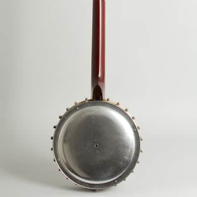 Fairbanks Senator No. 1 5 String Banjo (1905), ser. #23077, brown alligator chipboard case. image 3