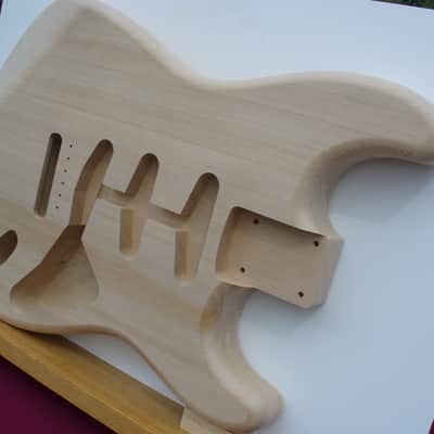 Exotic '62 S-Style Quarter Sawn American Sycamore Guitar Body for Strat® Neck Natural made in USA image 11