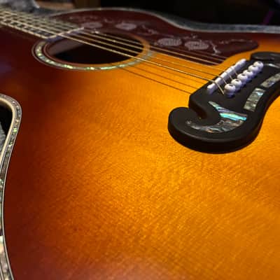 RARE Epiphone inspired by Gibson j-200 vine custom Burst image 5