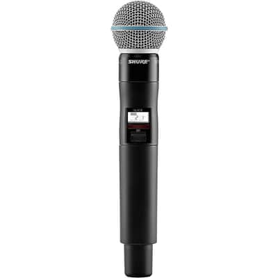 Shure QLXD2/BETA58A Wireless Handheld Microphone Transmitter With Interchangeable BETA 58A Microphone Capsule Regular Band J50A