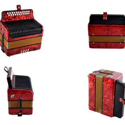 Excellent, German Made, Vintage, Top Quality, Diatonic Button Accordion Hohner Corso 8 Bass - 3 voice in G/C (Sol-Do) 21x8 buttons image 21