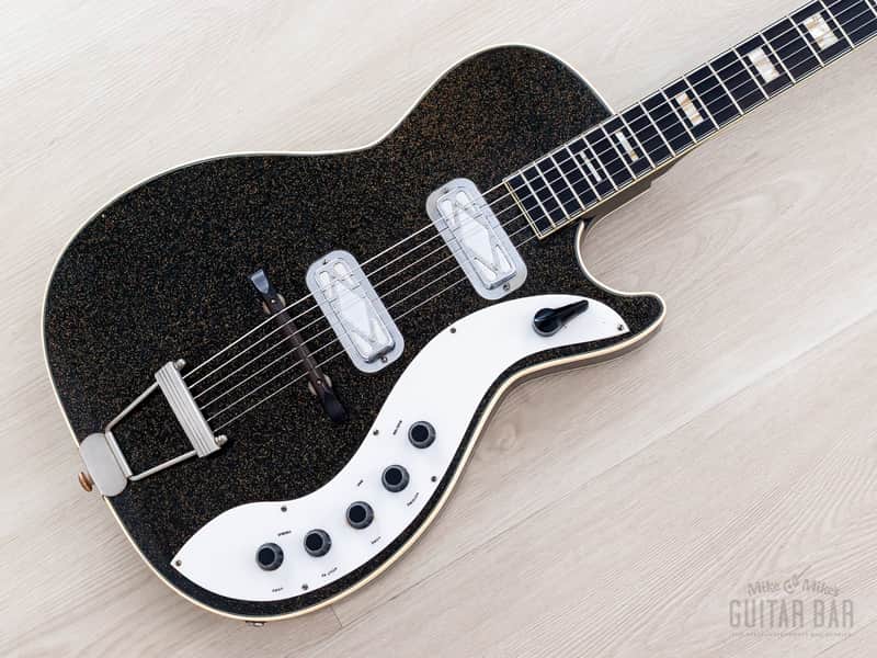 1960 Silvertone Stratotone Jupiter 1423 Vintage Guitar by Harmony USA w/ DeArmond Gold Foils, Case