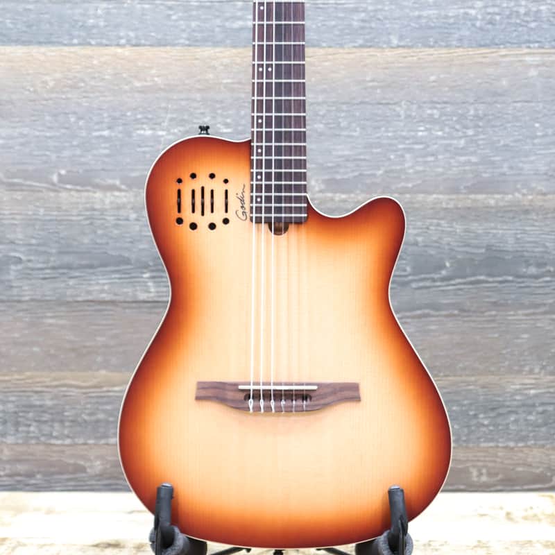 Godin Multiac Nylon Encore Spruce Lightburst SG Prototype "B-Stock" Electro-Classical Guitar w/Bag image 1
