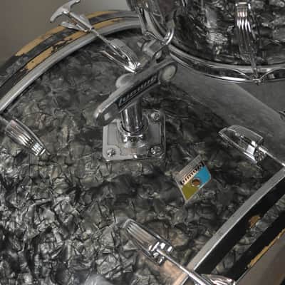1971 Ludwig "Super Classic" Black Diamond Pearl Drum Set image 8