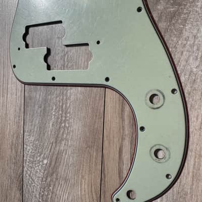 1960 thru 1969 Fender Precision Bass Pickguard 13 hole Celluloid / Nitrate Mint Green 62 USA RI image 12