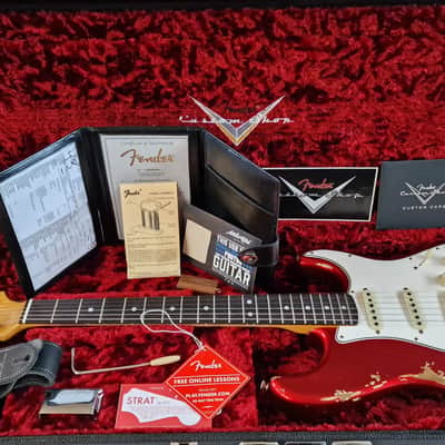 Fender Custom Shop '65 Stratocaster Heavy Relic Candy Apple Red Danish Pete image 1
