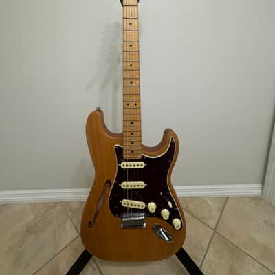 Partscaster Thinline S-Style - Natural w/ Fender Fat 50's & Mite Neck (Semi-Hollow Fender Strat) image 1