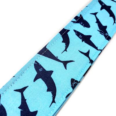 Shark Guitar Strap - Great White Shark Guitar Strap- Acoustic, Electric, or Bass- Handcrafted and Double Padded image 3