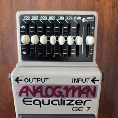 Vintage Black-Label Boss GE-7 EQ (1994) w/Analogman Pro Mod & Upgraded Red LED + Box image 4