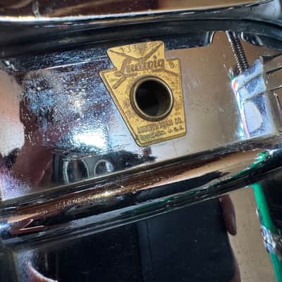 Bryan Hitt's REO Speedwagon 2000s Ludwig Classic Maple With Complete Hardware - Green Sparkle image 17