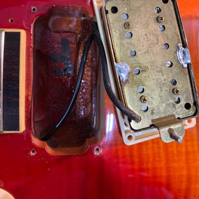 Burny Super Grade RLG-50 2008 Vintage Cherry Sunburst Flametop w/ Bag image 9
