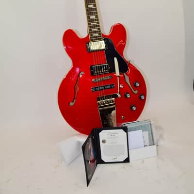 2022 Epiphone Artist Joe Bonamassa Signature 1962 Reissue ES-335 Electric Guitar, Cherry w/ Case - Previously Owned image 2