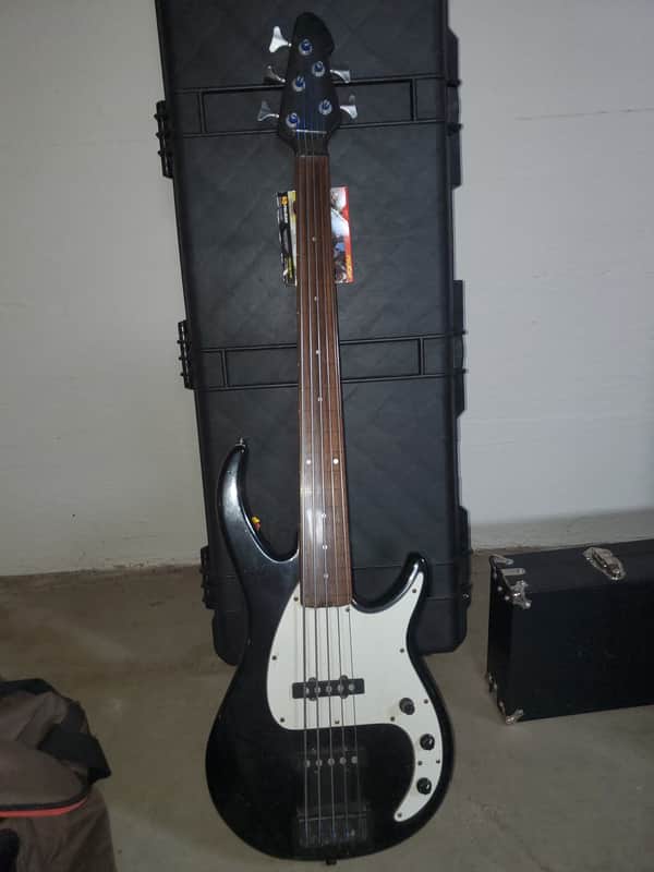 5 string Fretless Jazz Bass  unknown Black image 1