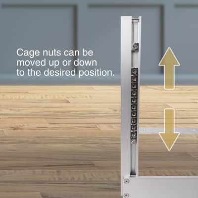 2PF-6A | 6U Aluminum 2-Post Desktop Open-Frame Rack for PA, Audio/Video, Network Switches, Routers, Patch Panels, Angle Adjustable image 6