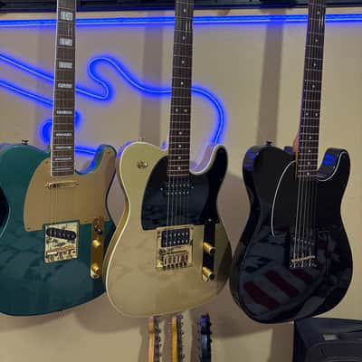 Squier John 5 Signature J5 Telecaster with Rosewood Fretboard 2014 - 2018 - Frost Gold image 2