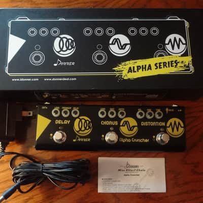 Donner Alpha Cruncher 3 Multi-effects Delay Chorus Distortion Pedal with Adapter image 1