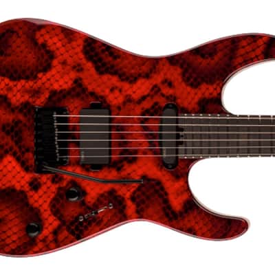Charvel Custom Shop USA Special Edition DK24 Custom Hand-Painted Red Snakeskin Artwork by Mike Eshelman Pre Order image 1