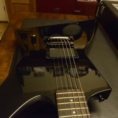 ESP Custom Shop EX In Flames Jesper Stromblad Signature Reverse Headstock MX Black Guitar image 12