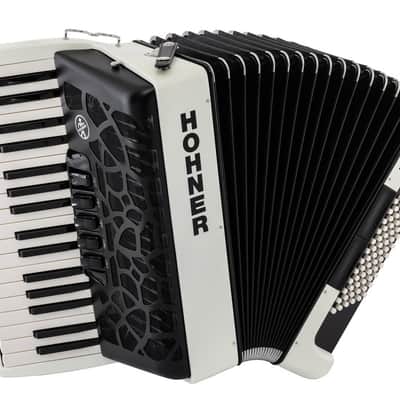 Hohner Bravo MyColor Chromatic 72 Bass Piano Accordion - Day Pure White (BR72-PW) image 2
