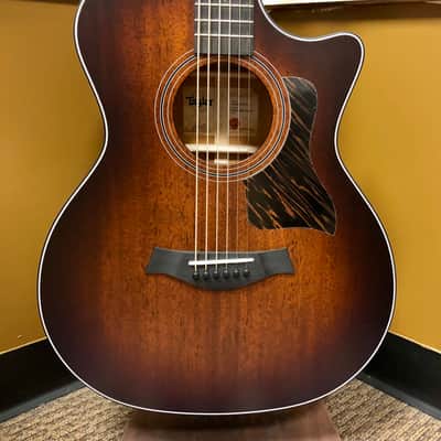 Taylor 324ce Baritone-6 LTD Tropical Mahogany Top & Neck, West African Crelicam Ebony Fretboard with Case image 6