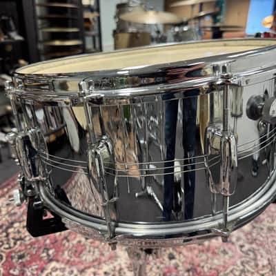 6.5" x 14" Slingerland No. 121 Super Sound King  10-Lug Chrome Over Brass Snare Drum image 5