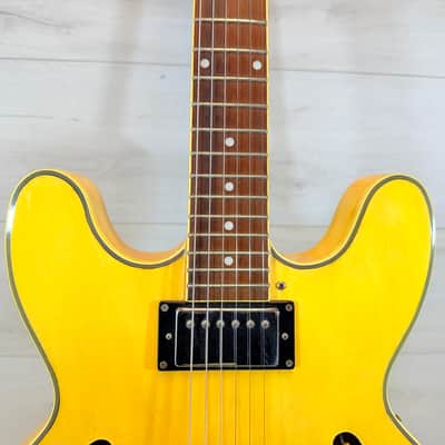 Jay Turser JT137DC Semi-Hollow Electric Guitar – Natural – Modified Hardware – Player Grade 335 Style image 4