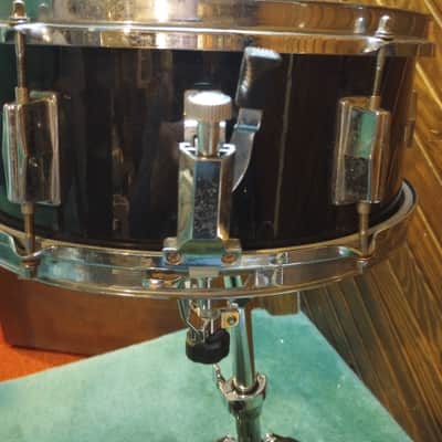 Maxwin by Pearl 14"(diameter)x5.5"(depth) Snare Drum  Black Wrap Over Wood 1970's/80's - Black Wrap image 6