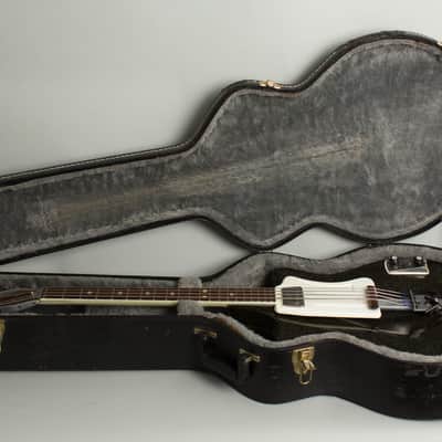 Wandre Roby Basso 63 Semi-Hollow Body Electric Bass Guitar (1963), black tolex hard shell case. image 10