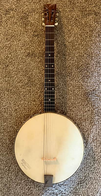 Unbranded maybe Washburn 6 string C-1920  Banjo  Natural image 1