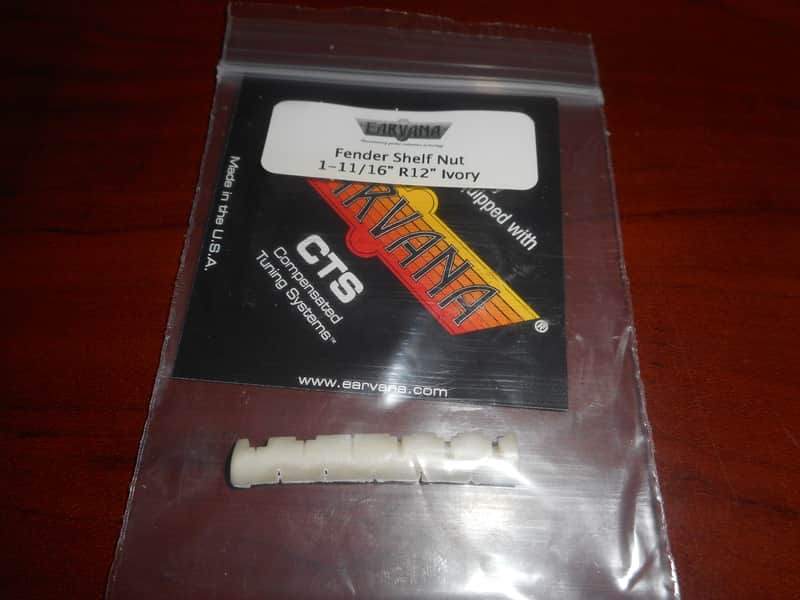 Earvana Drop-In Compensated Nut For Fender, 1-11/16", 12" Radius - IVORY image 1