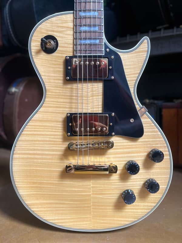 LP Style Electric Guitar - Gold Hardware W/ Flamed Maple Top image 1
