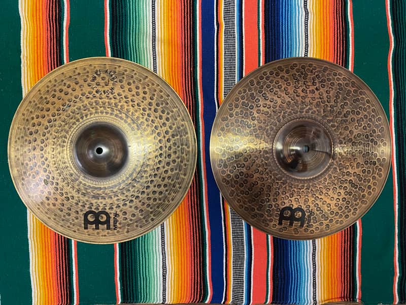 Meinl 15" Pure Alloy Custom Medium Thin Hi-Hat Cymbal (Pair) 2020 - Present - Traditional image 1