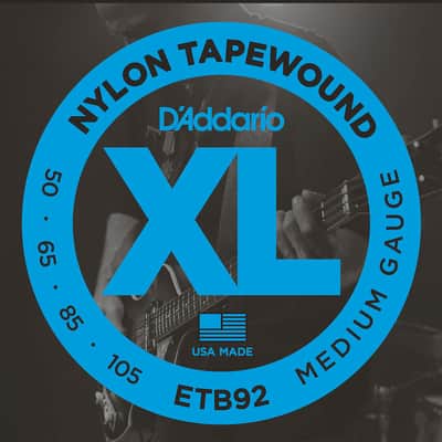 D'Addario ETB92 Tapewound Bass Guitar Strings, Medium, 50-105, Long Scale image 1